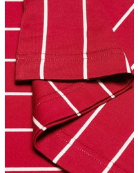 T-shirt à col en v imprimé rouge Dolce & Gabbana
