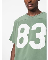 T-shirt à col en v imprimé vert menthe ERL