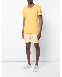 T-shirt à col en v jaune Onia