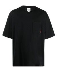 T-shirt à col en v noir Acne Studios