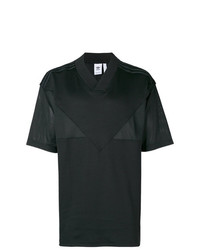 T-shirt à col en v noir adidas