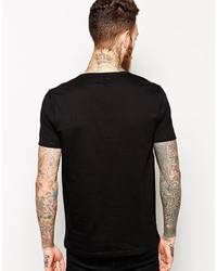 T-shirt à col en v noir Asos