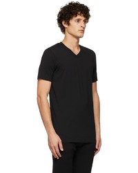 T-shirt à col en v noir Tom Ford