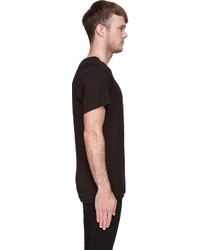 T-shirt à col en v noir BLK DNM