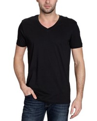 T-shirt à col en v noir BLEND