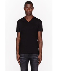 T-shirt à col en v noir Calvin Klein Underwear