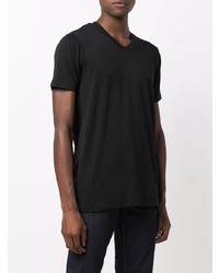 T-shirt à col en v noir Tom Ford