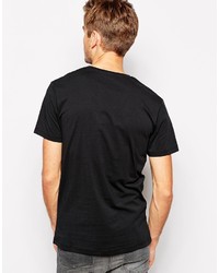 T-shirt à col en v noir Esprit