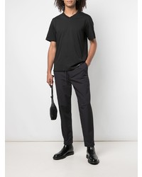 T-shirt à col en v noir 3.1 Phillip Lim