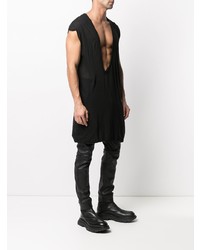 T-shirt à col en v noir Rick Owens