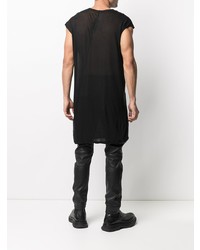 T-shirt à col en v noir Rick Owens