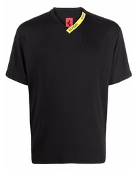 T-shirt à col en v noir Ferrari