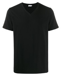 T-shirt à col en v noir Filippa K