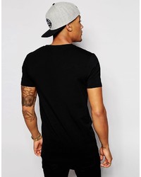 T-shirt à col en v noir Asos