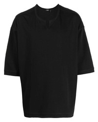 T-shirt à col en v noir FIVE CM