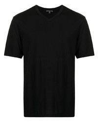 T-shirt à col en v noir James Perse