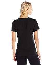 T-shirt à col en v noir Juicy Couture
