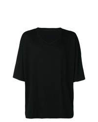 T-shirt à col en v noir Julius