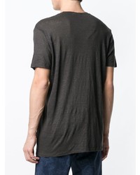 T-shirt à col en v noir Etro