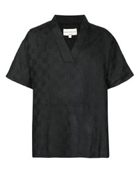 T-shirt à col en v noir Onefifteen