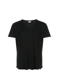 T-shirt à col en v noir Orlebar Brown