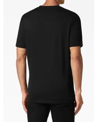 T-shirt à col en v noir Philipp Plein