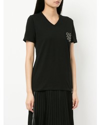 T-shirt à col en v noir GUILD PRIME