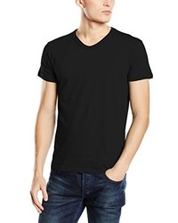 T-shirt à col en v noir Stedman Apparel