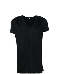 T-shirt à col en v noir Unconditional
