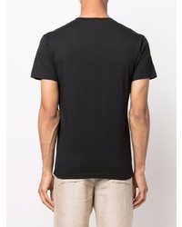 T-shirt à col en v noir Lardini