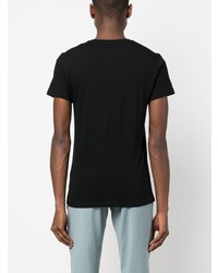 T-shirt à col en v noir Jil Sander