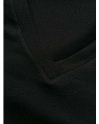 T-shirt à col en v noir Diesel