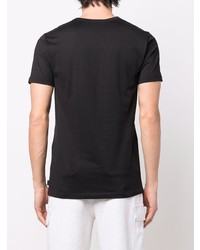 T-shirt à col en v noir Brioni