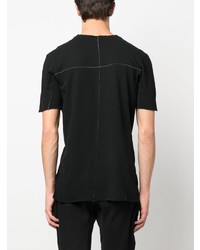 T-shirt à col en v noir Thom Krom