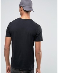 T-shirt à col en v noir Celio