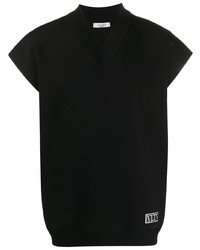 T-shirt à col en v noir Valentino