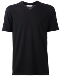 T-shirt à col en v noir Versace