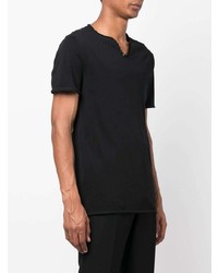 T-shirt à col en v noir Zadig & Voltaire