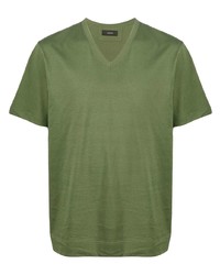T-shirt à col en v olive Joseph