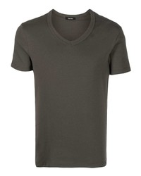 T-shirt à col en v olive Tom Ford