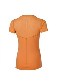 T-shirt à col en v orange Asics