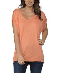 T-shirt à col en v orange Bench