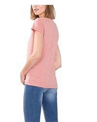 T-shirt à col en v rose edc by Esprit