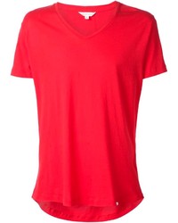 T-shirt à col en v rouge Orlebar Brown