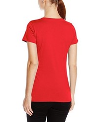 T-shirt à col en v rouge Stedman Apparel