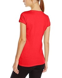 T-shirt à col en v rouge Stedman Apparel