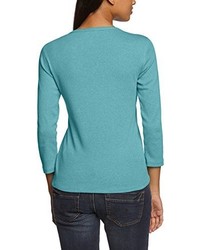 T-shirt à col en v turquoise Eddie Bauer