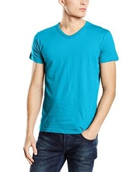 T-shirt à col en v turquoise Stedman Apparel