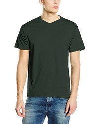 T-shirt à col en v vert foncé Stedman Apparel