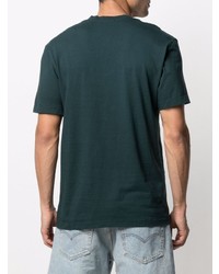 T-shirt à col en v vert foncé James Perse